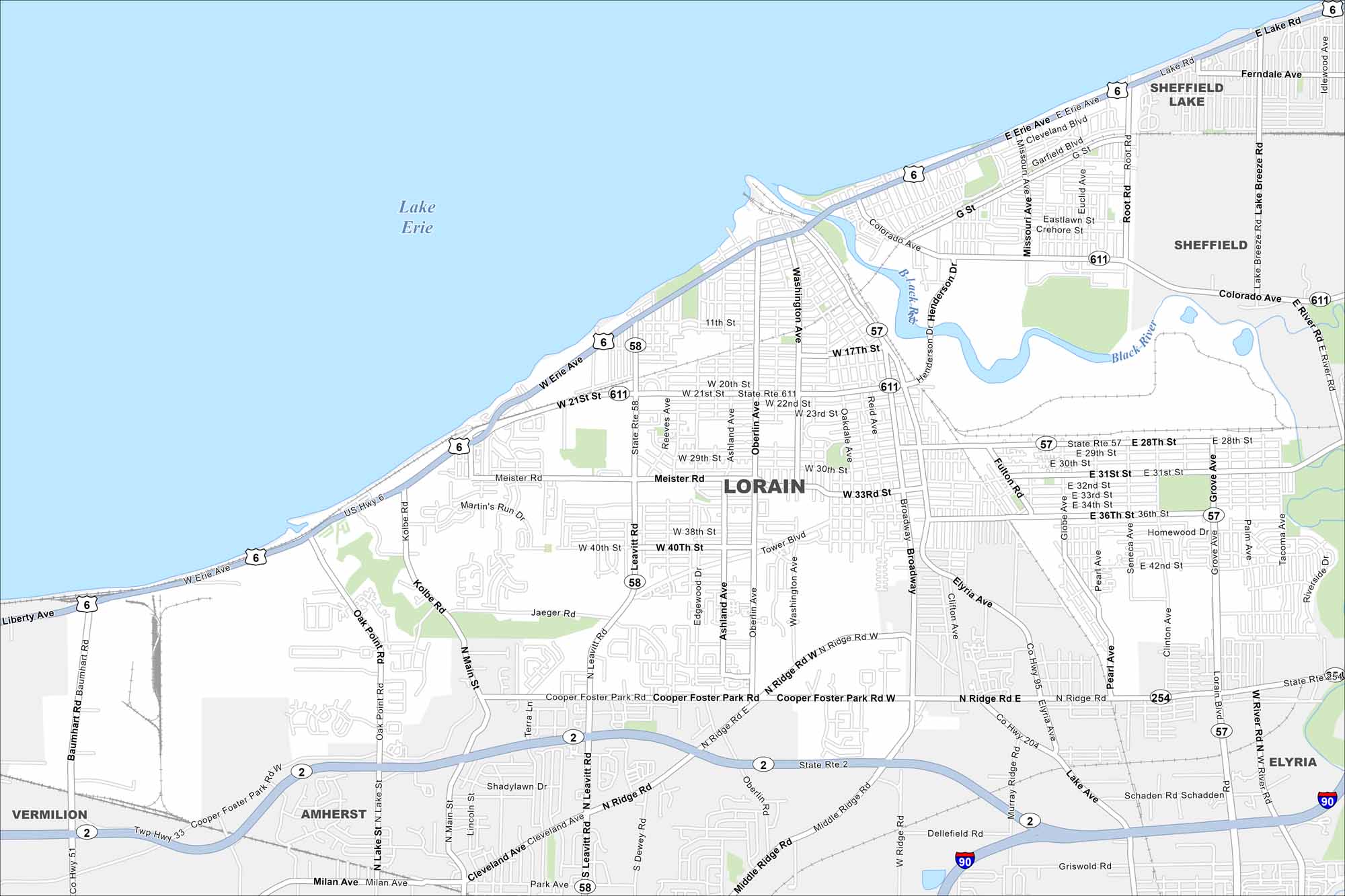 Map Of Ohio US Maps Lorain Map Ohio 