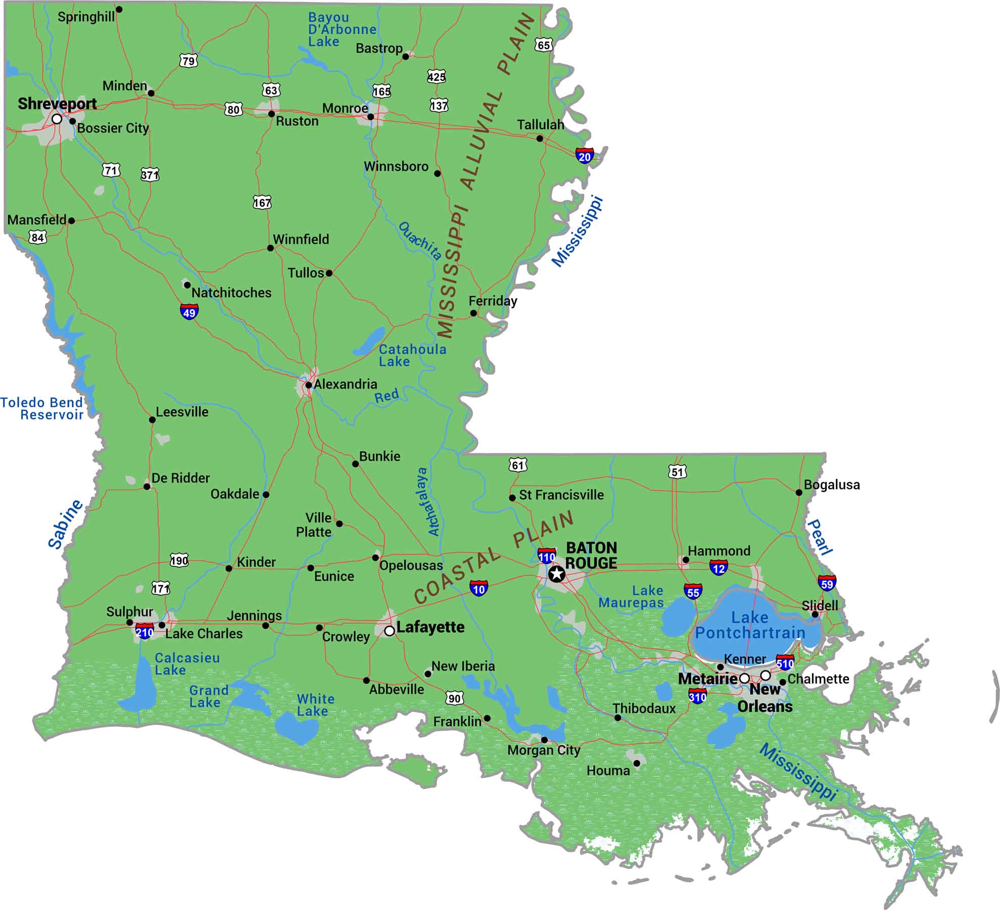 Florida Physical Map US Maps Louisiana Physical Map 