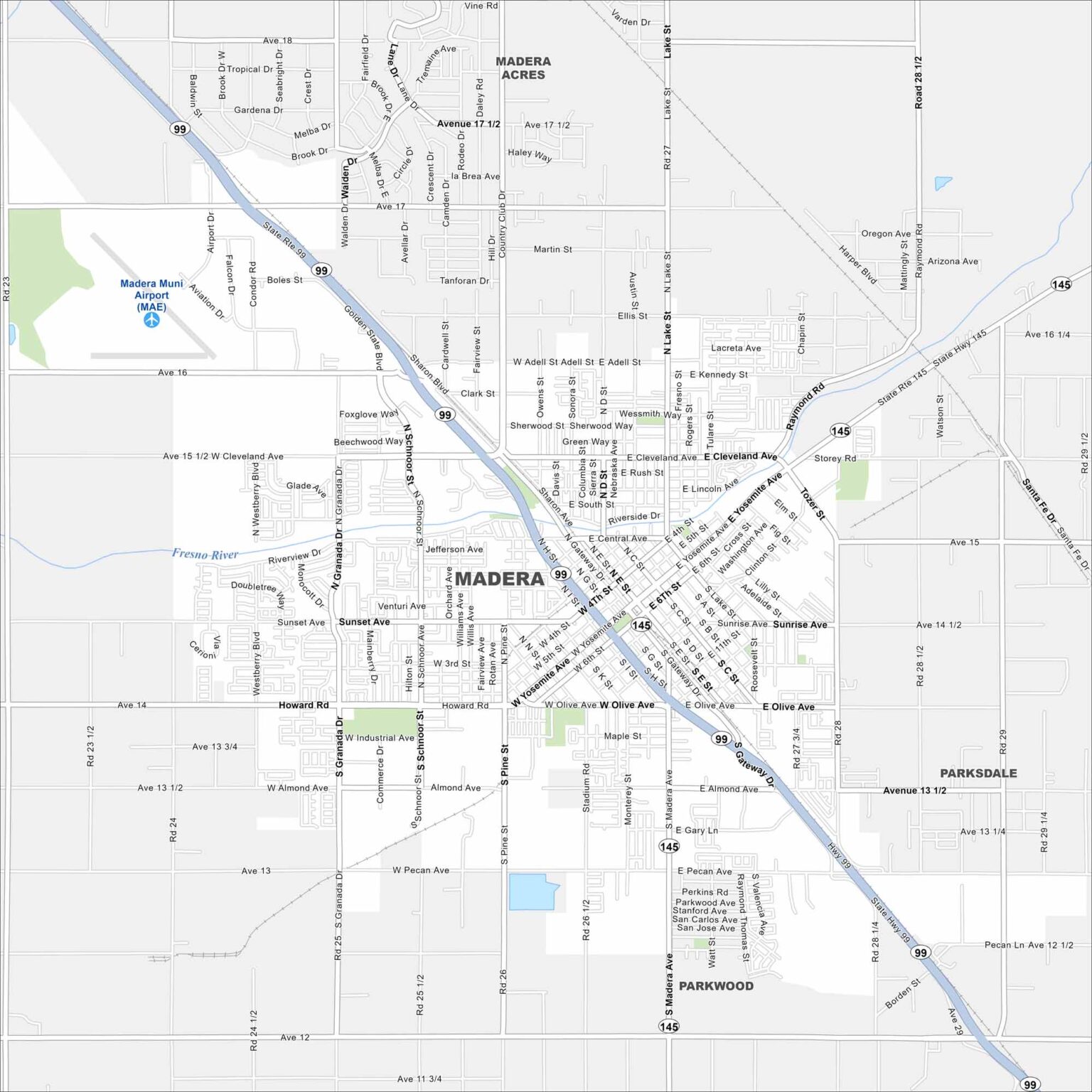 Map Of Madera California US Maps Madera Map California 1536x1536 