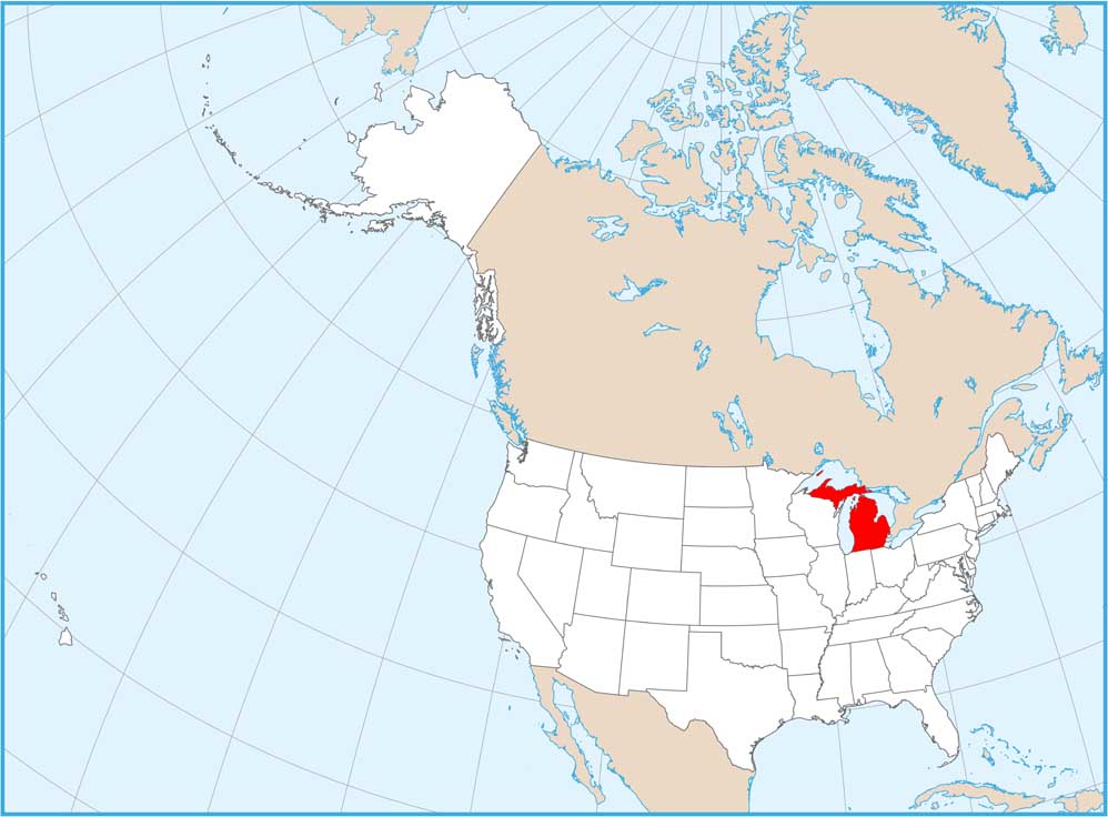 Satellite Map Of Michigan US Maps Michigan Location Map 