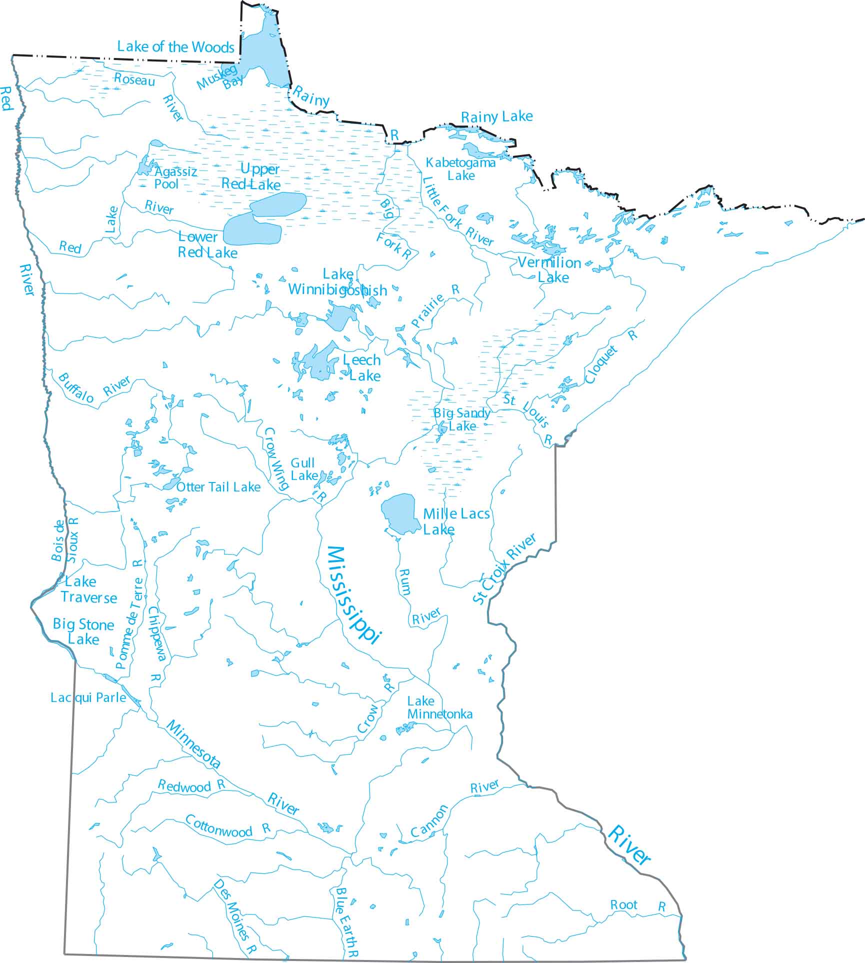 Map Of Forest Lake Minnesota US Maps Minnesota Lakes And Rivers Map 