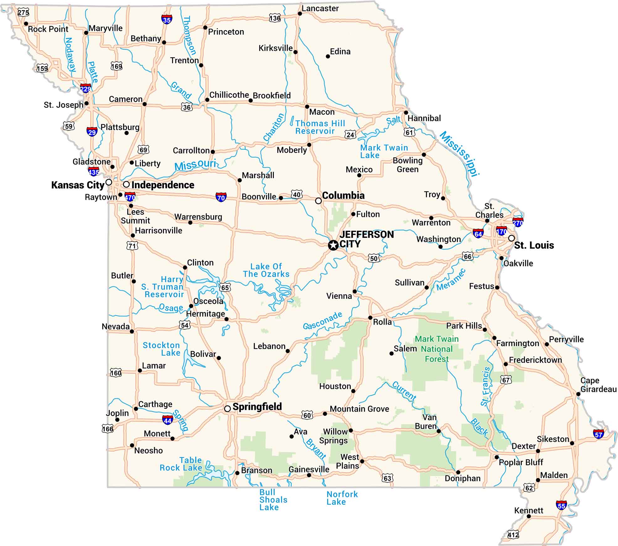 Map Of Missouri US Maps Missouri Map 