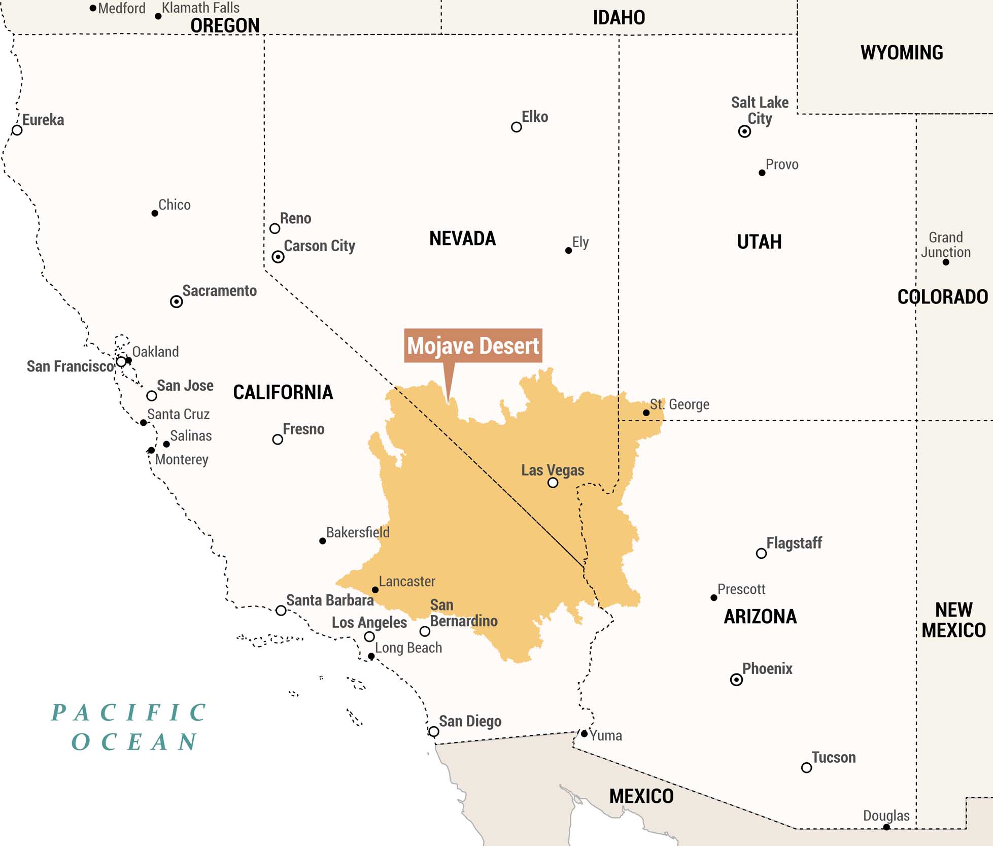 Mojave Desert Map US Maps Mojave Desert Map 