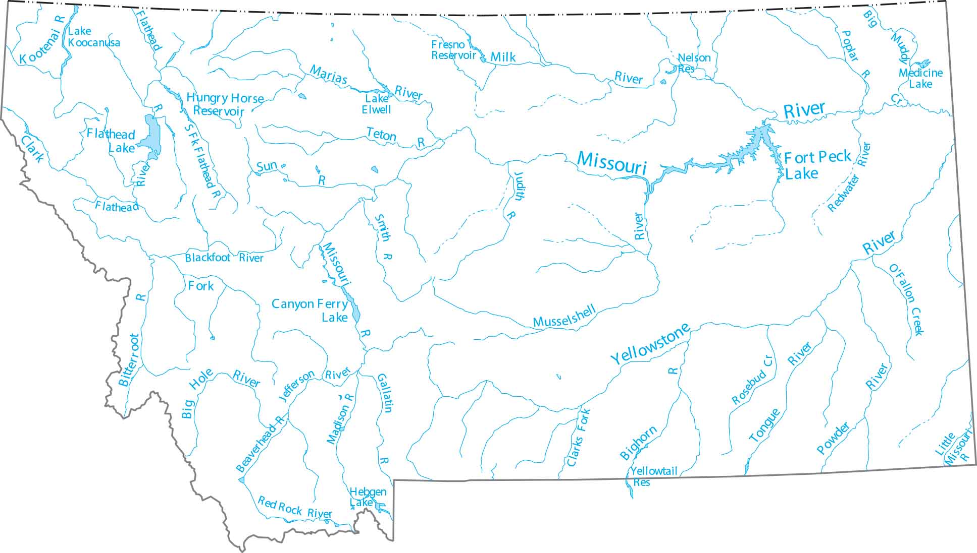 Montana Zip Code Map US Maps Lakes And Rivers.