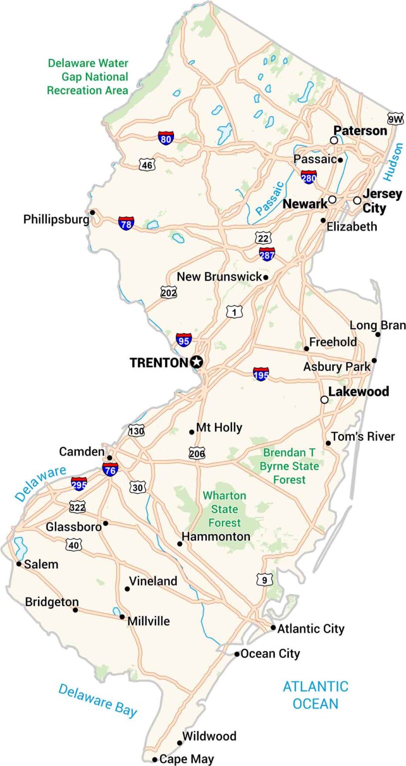 Map Of New Jersey US Maps New Jersey Map 814x1536 
