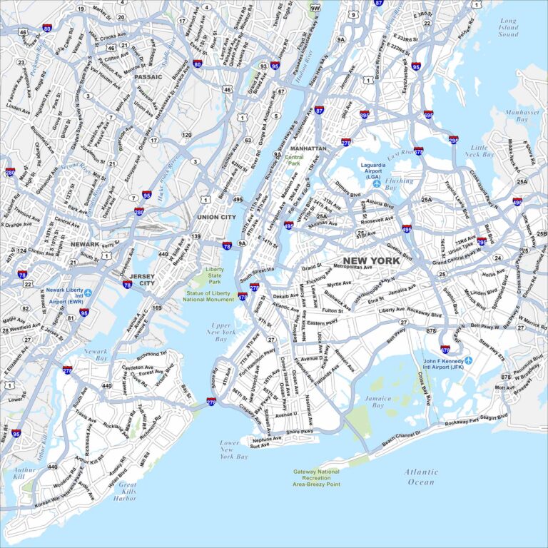 Flushing Map New York US Maps.