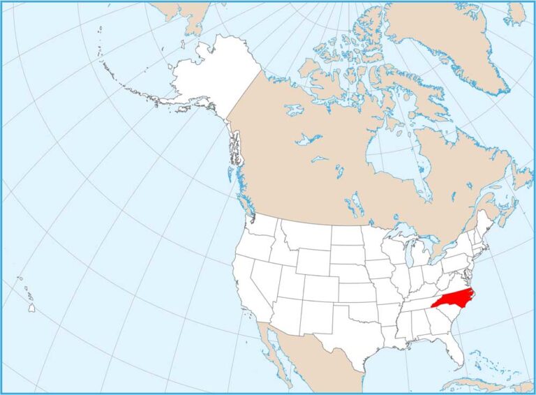 Map Of North Carolina US Maps North Carolina Location Map 768x566 