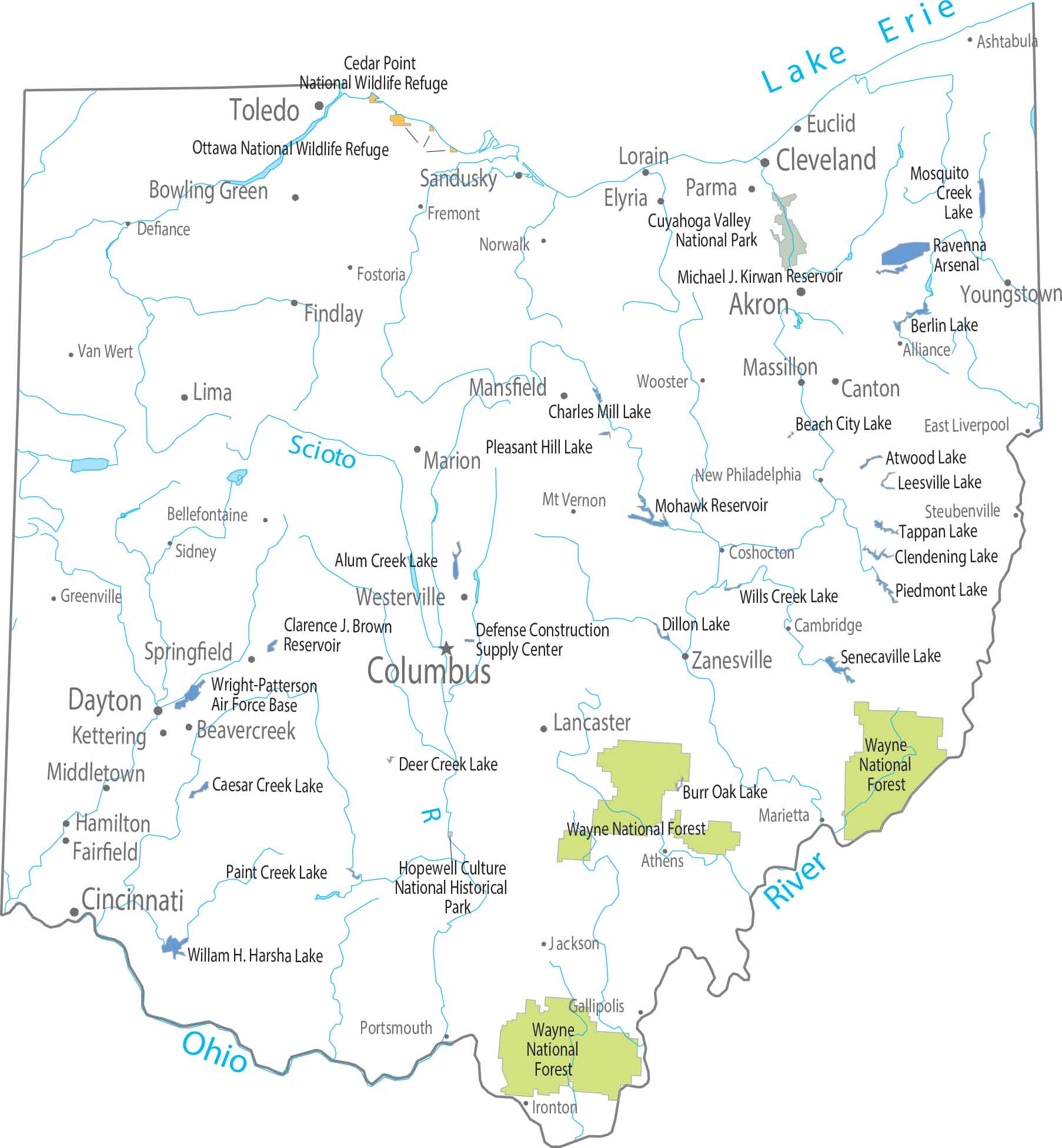 Ohio National Parks And Forests Map US Maps Ohio National Parks And Forests Map 