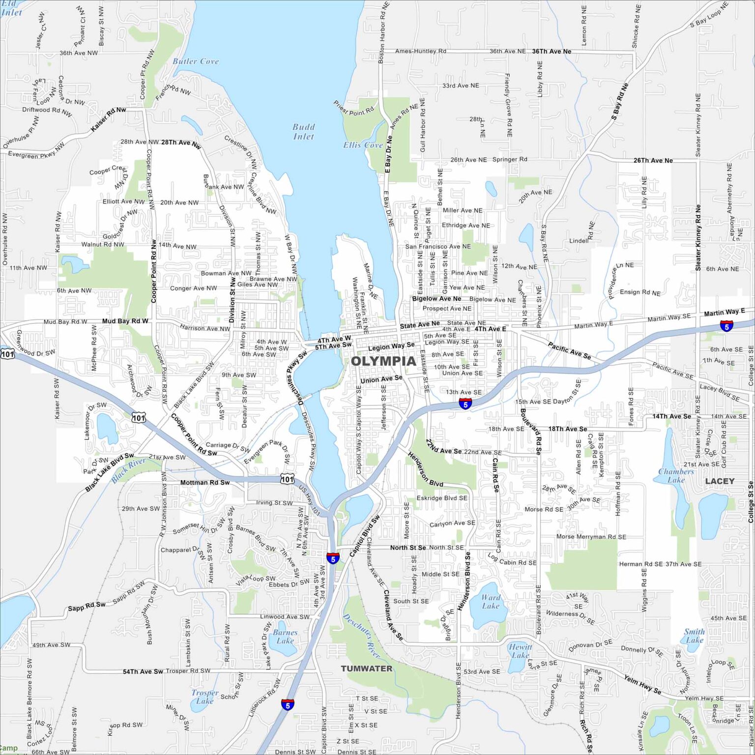 Map Of Olympia Washington US Maps.