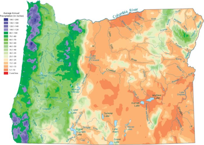 Oregon National Parks And Forests Map US Maps Oregon Map 700x497 