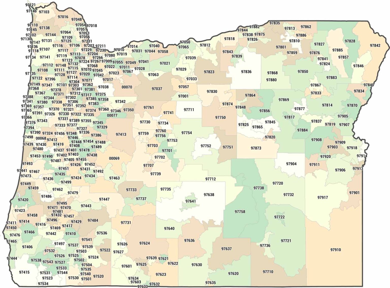 Oregon National Parks And Forests Map US Maps Oregon Zip Code Map 1536x1136 