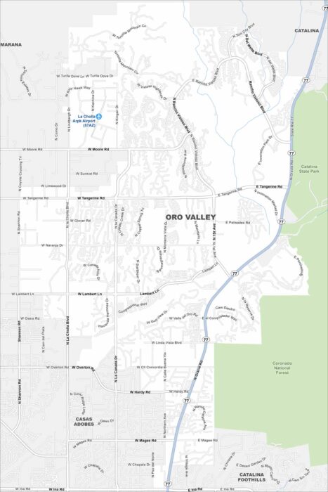 Map Of Oro Valley Arizona US Maps Oro Valley Map Arizona 467x700 