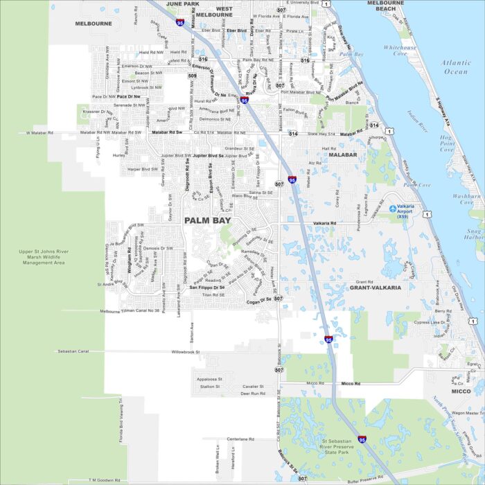 Brickell Map Miami US Maps Palm Bay Florida.