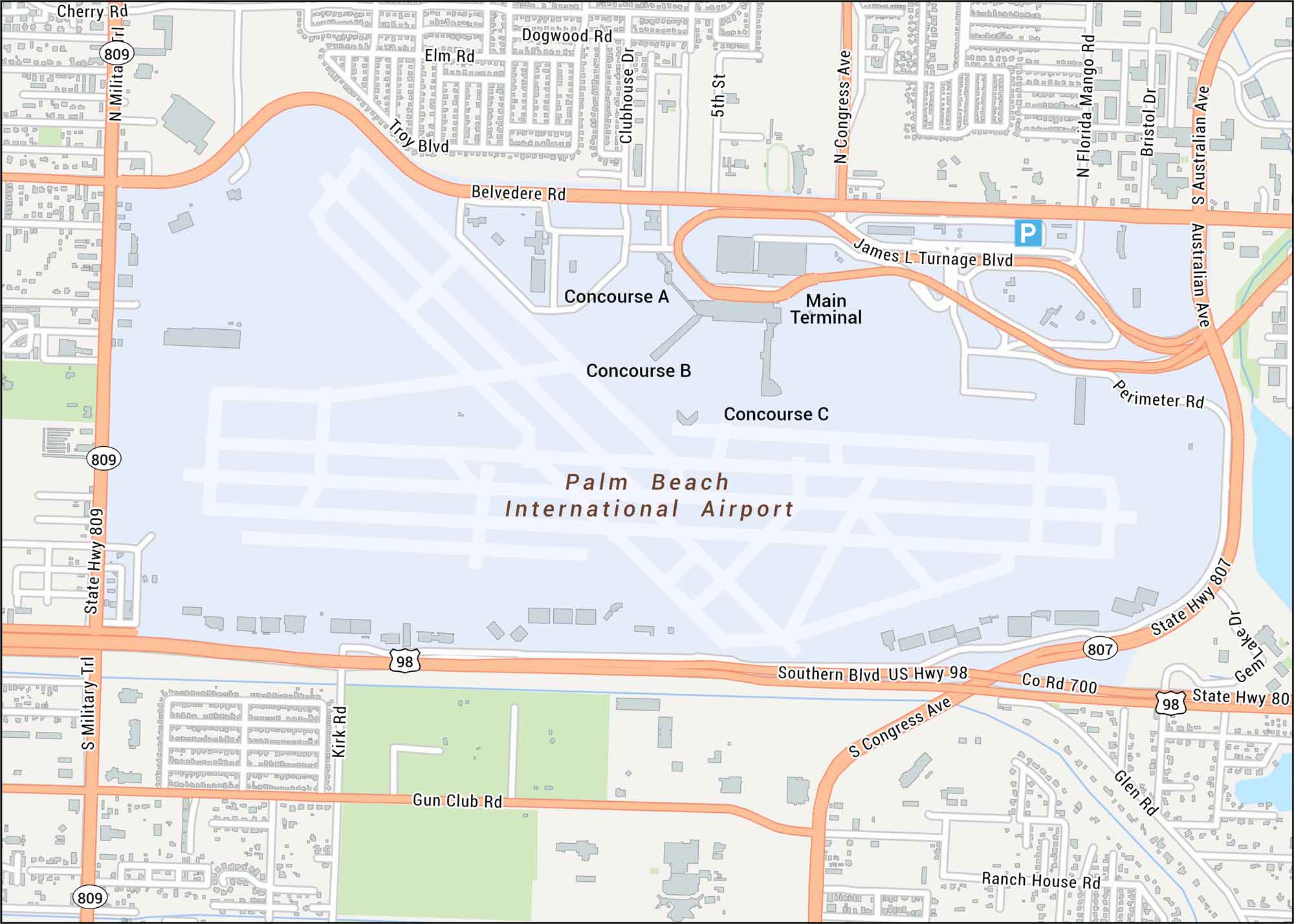 Palm Beach Airport Map US Maps Palm Beach Airport Map 