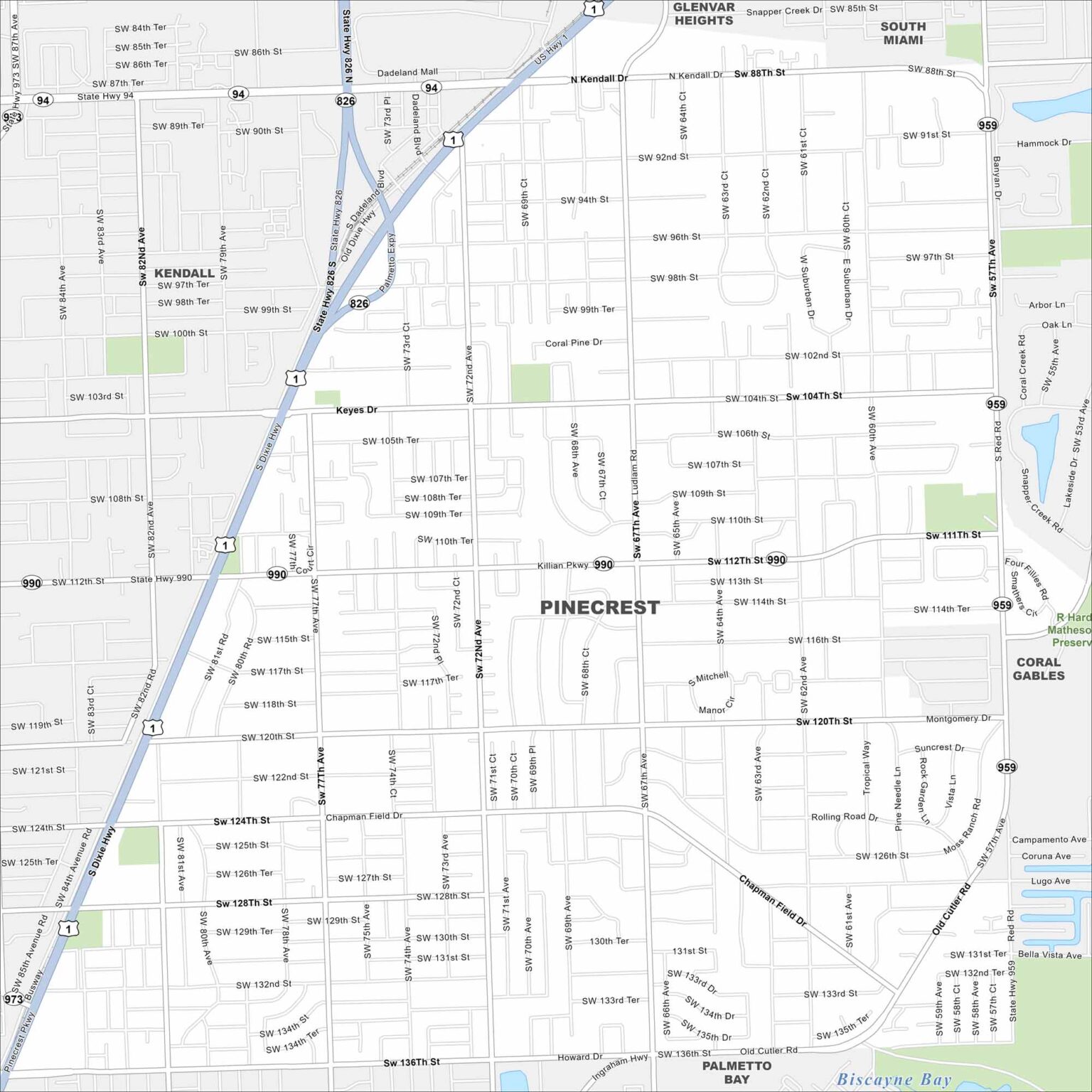 Map Of Pinecrest Florida US Maps Pinecrest Map Florida 1536x1536 