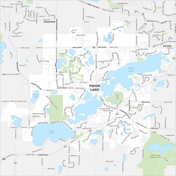 Map Of Prior Lake Minnesota US Maps.