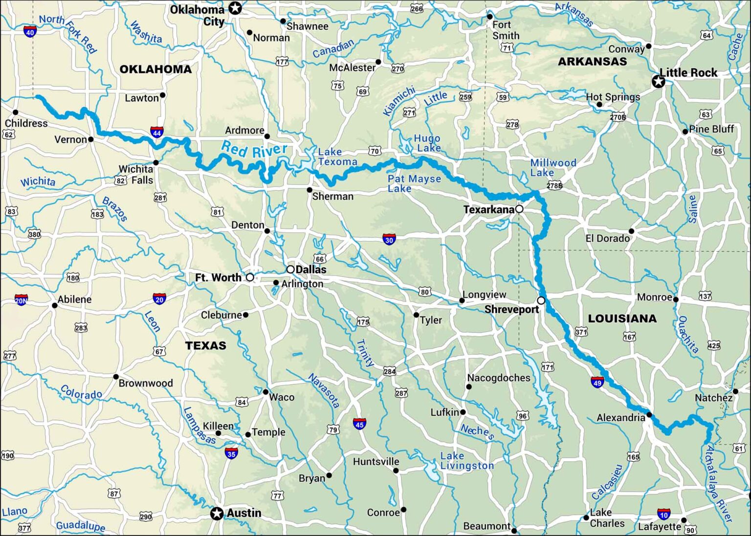 Red River Map US Maps Red River Map 1536x1097 