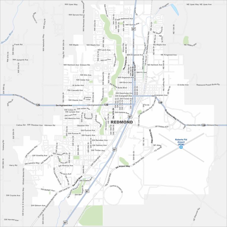 Map Of Redmond Oregon US Maps Redmond Map Oregon 768x768 