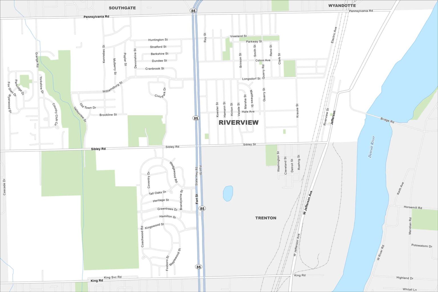 Map Of Riverview Michigan US Maps.
