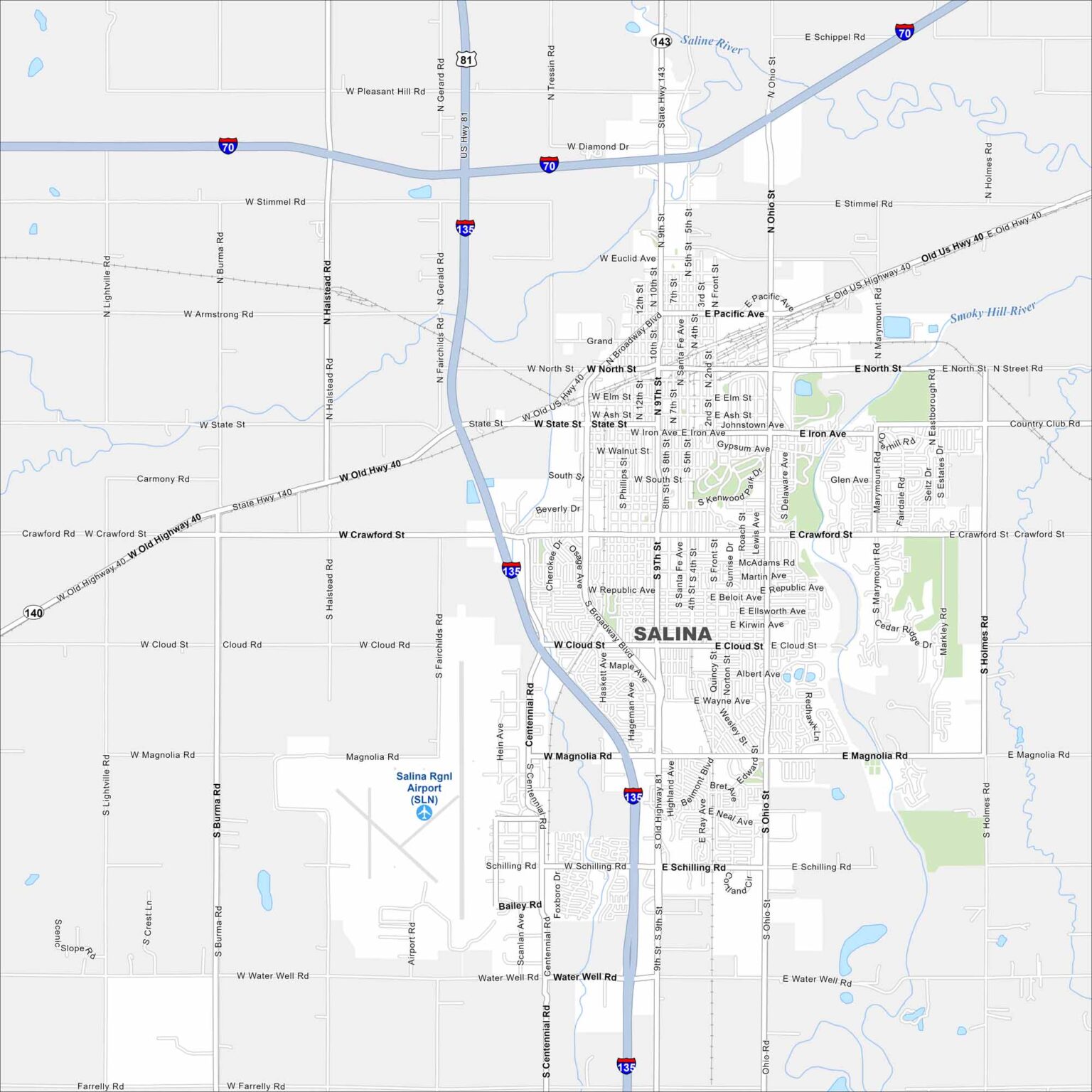 Map Of Lawrence Kansas US Maps Salina Map Kansas 1536x1536 