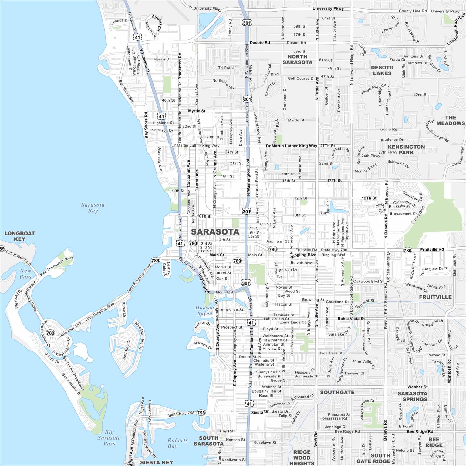 Map Of Sarasota Florida US Maps Sarasota Map Florida 1536x1536 