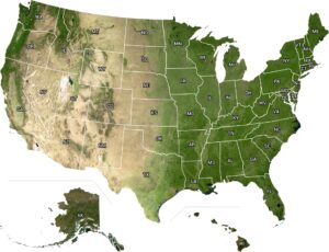 US Terrain Map US Maps US Satellite Map 300x230 