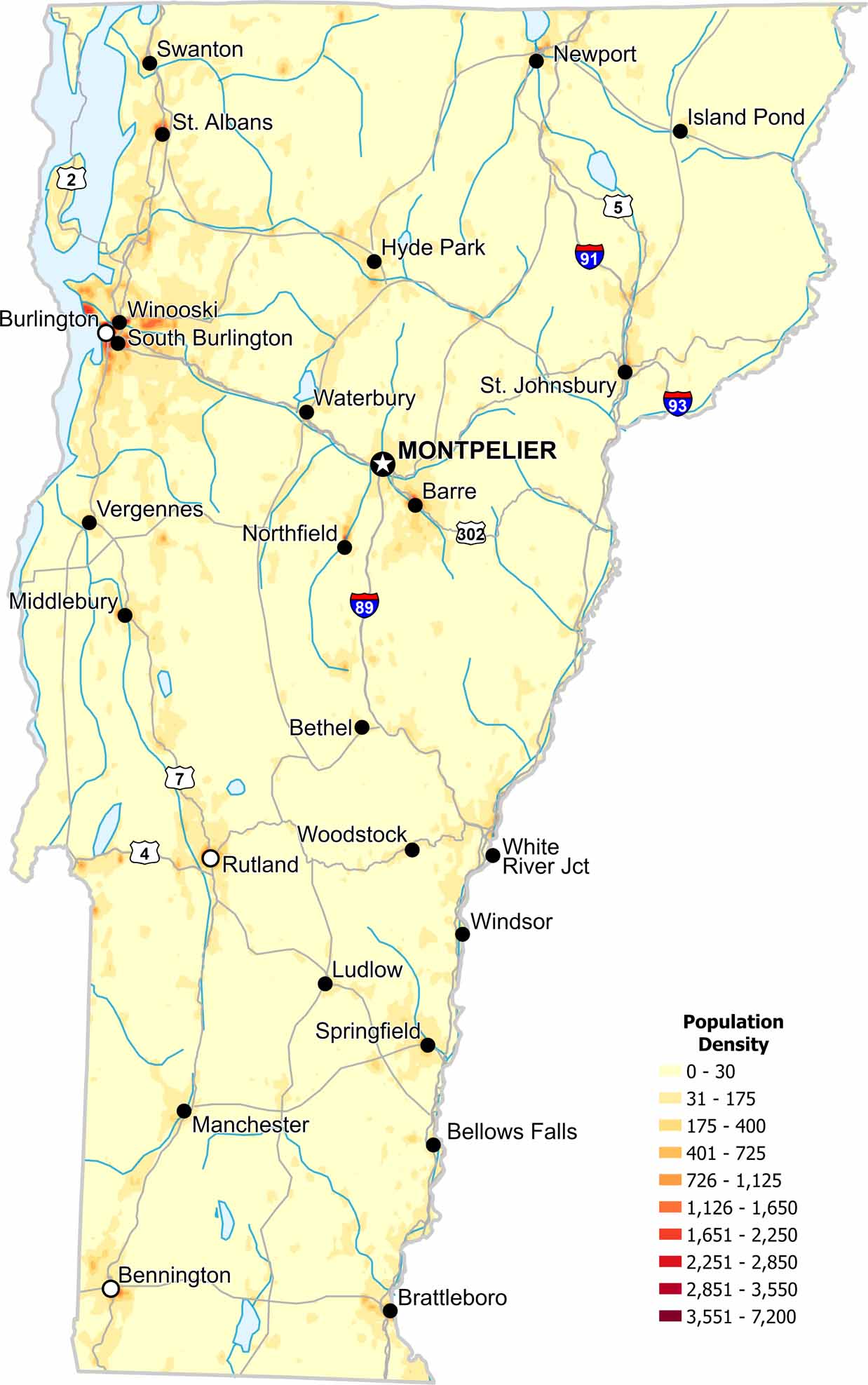 Vermont Zip Code Map US Maps Vermont Population Density Map 