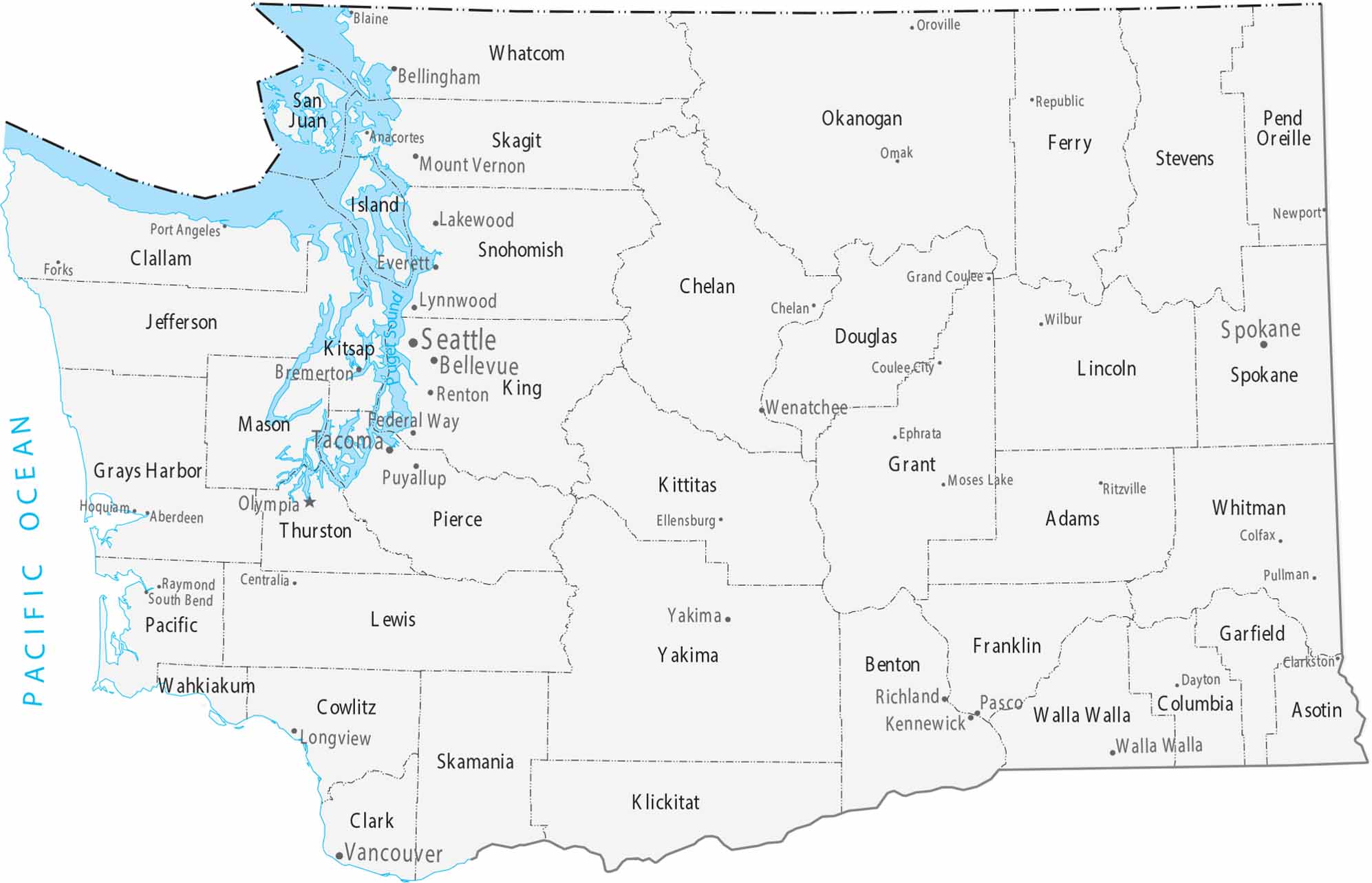 Washington Zip Code Map US Maps Counties Cities.