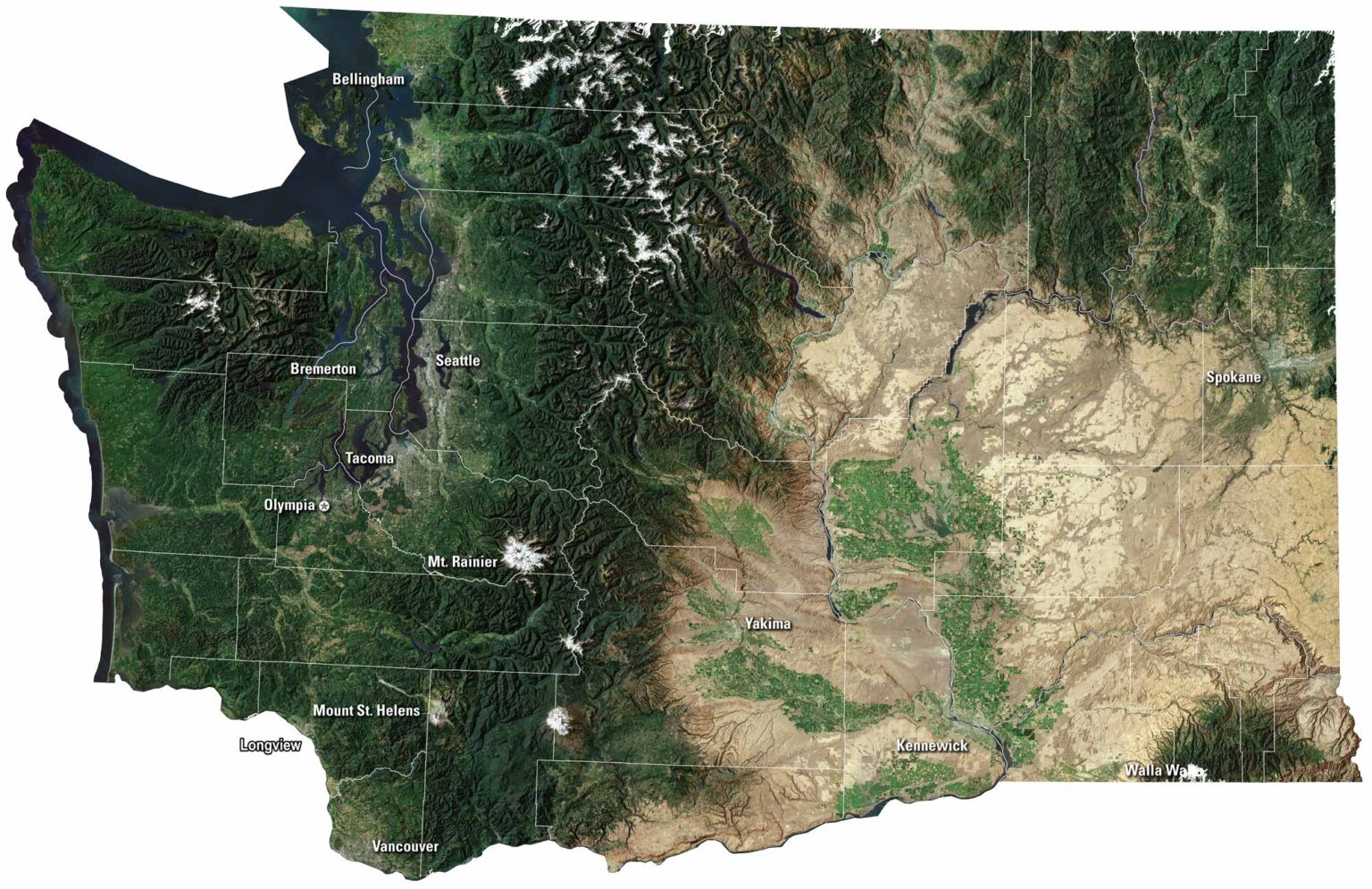Map Of Walla Walla Washington US Maps Washington Satellite Map 1536x995 