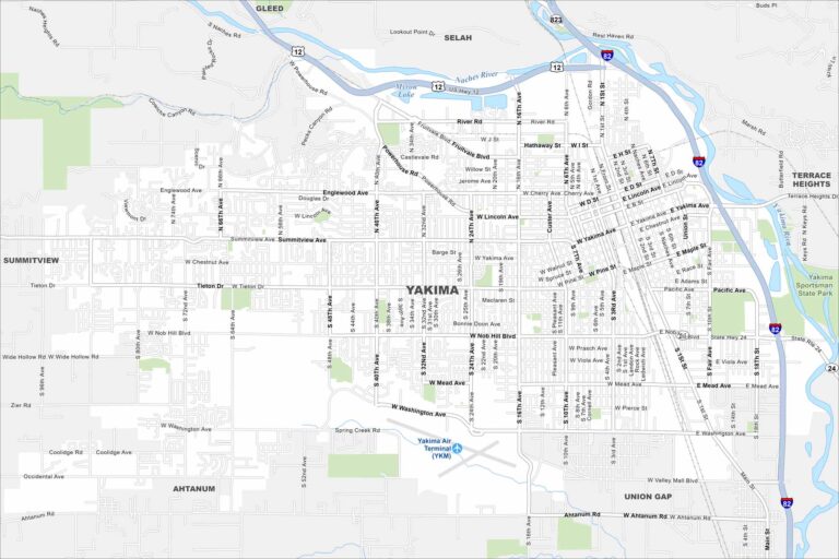 Map Of Walla Walla Washington US Maps Yakima Map Washington 768x512 
