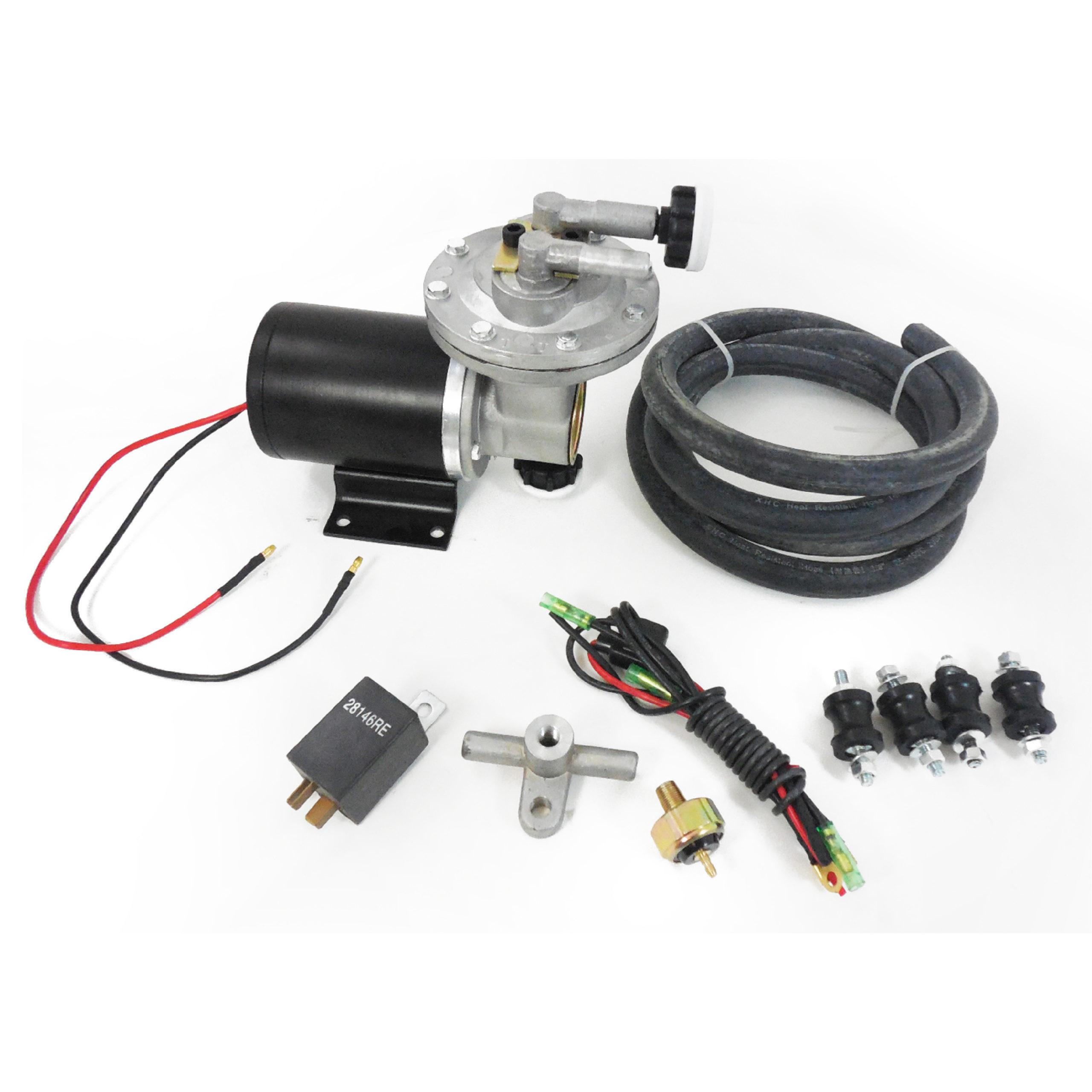 2L TT Racing Brake Vacuum Reservoir Tank - Black/Chrome 6.75" Tall X 5" Long