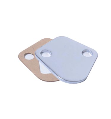 Fuel Pump Block-Off Plate - Chrome