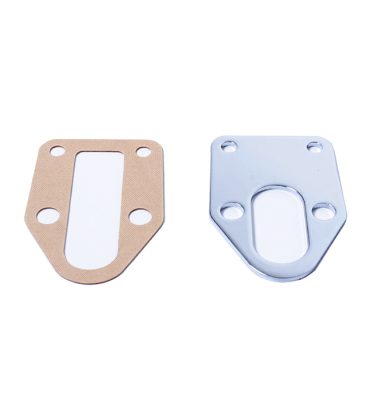 SBC Fuel Pump Mounting Plate - Chrome