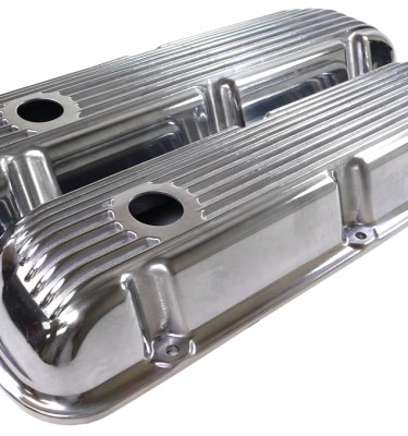 Pol alum finned sb ford valve cover
