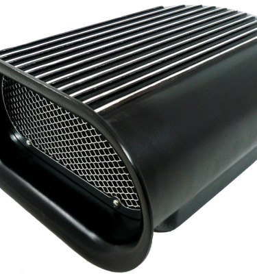 Black Full Finned Mini Hillborn Style Aluminum Air Scoop