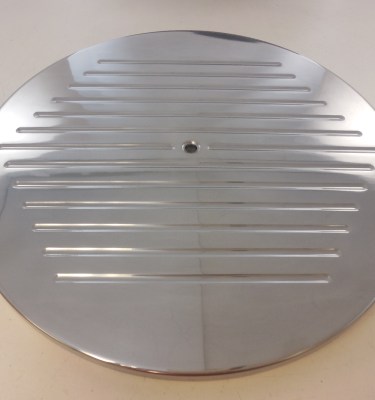 14" Ball Milled Polished Aluminum Air Cleaner Top