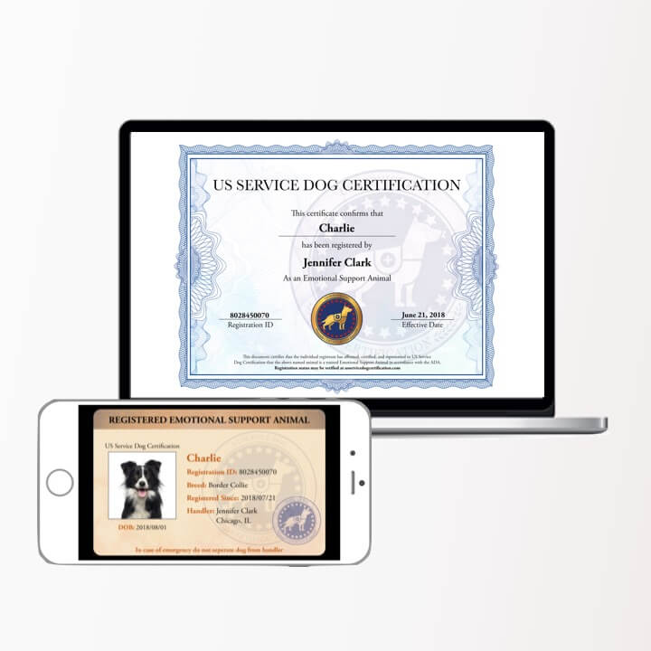 esa digital package us service dog certification