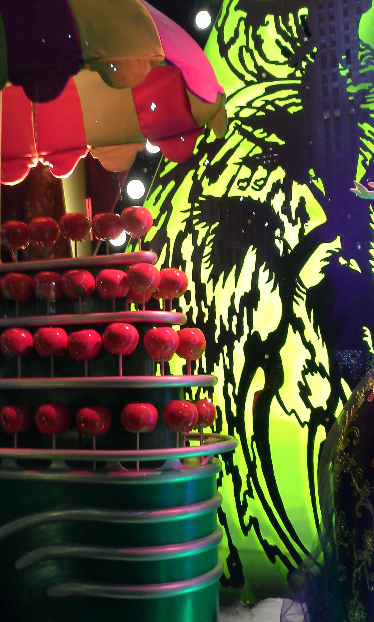 Canopy over apple cart snowhite, Saks Fifth Avenue Dec 2014