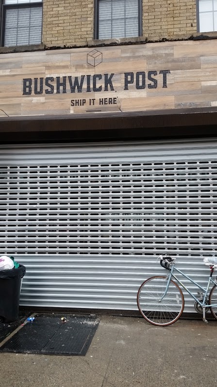 Bushwick Post stencil sign