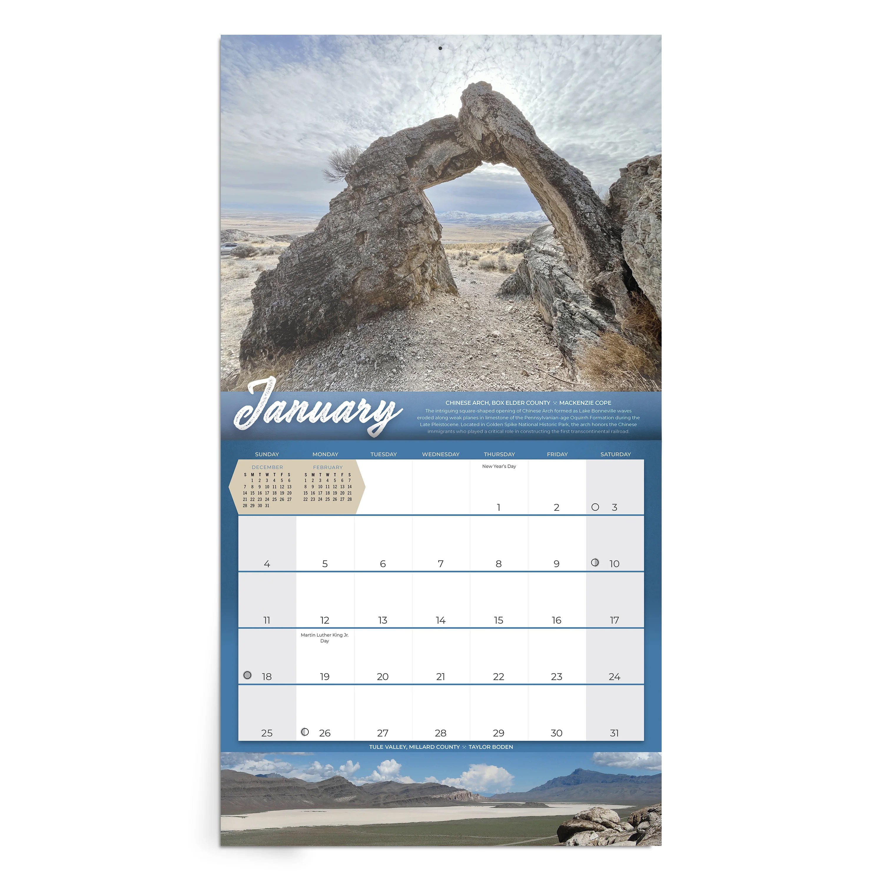 2026 Calendar Of Utah Geology The Natural Resources Map Bookstore January 