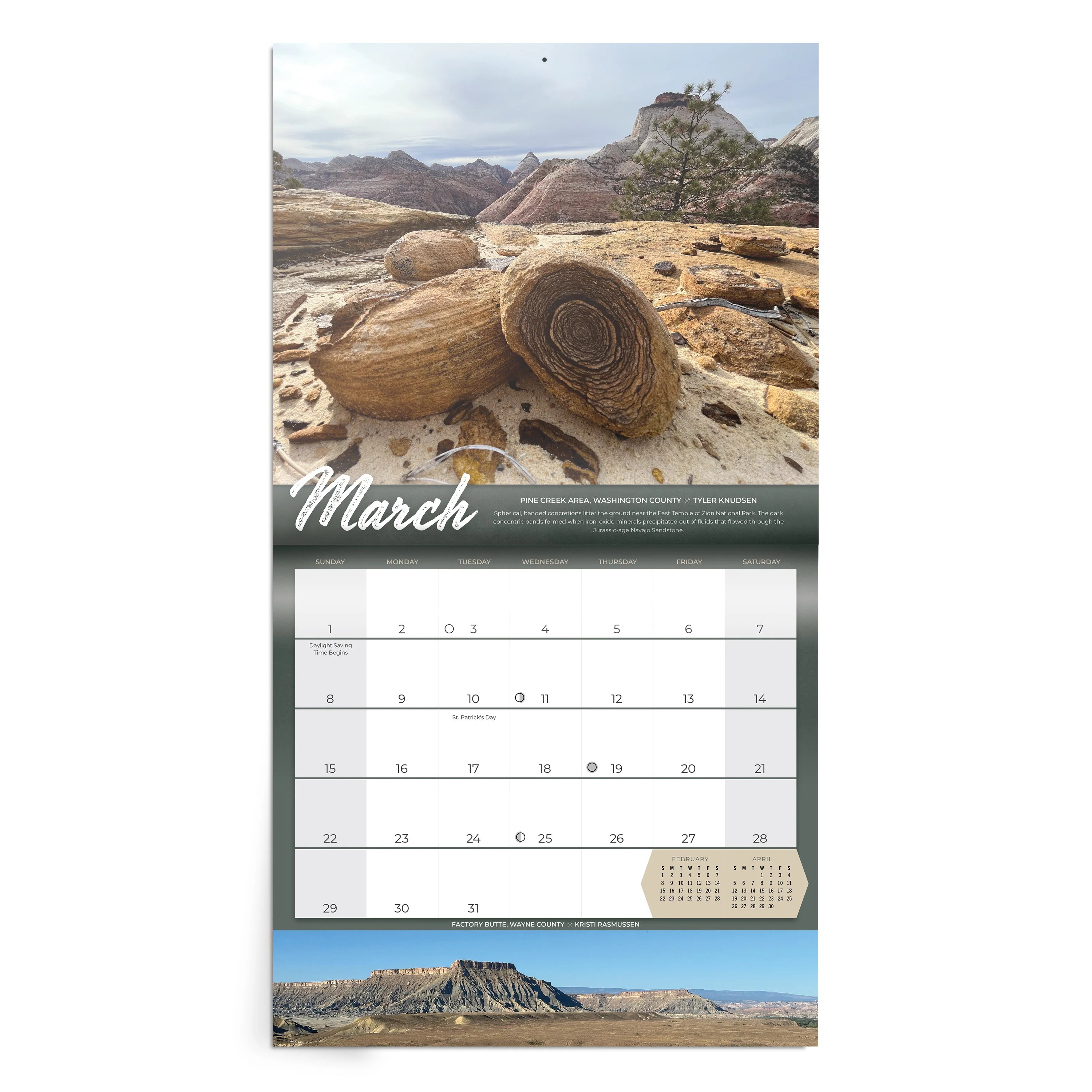 2026 Calendar Of Utah Geology The Natural Resources Map Bookstore March 