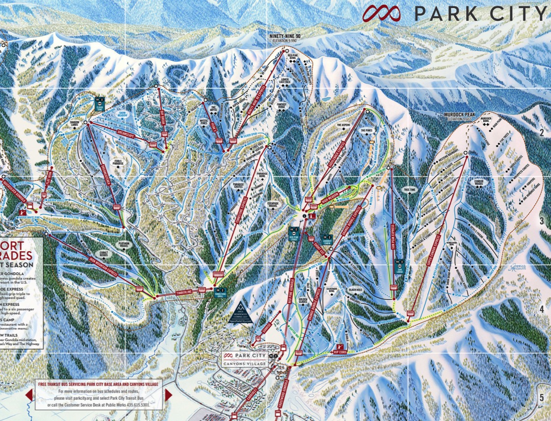 Utah Ski Maps Park City Ski Resort Trail Map Park City Ski Resort 2017 Canyons 