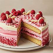 Sysco Premium Rasberry Ripple Cake - 14 ptn