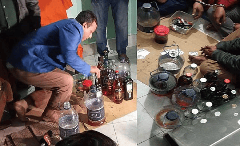 ভাটারায় অবৈধ মদের কারখানা থেকে গ্রেপ্তার ৬