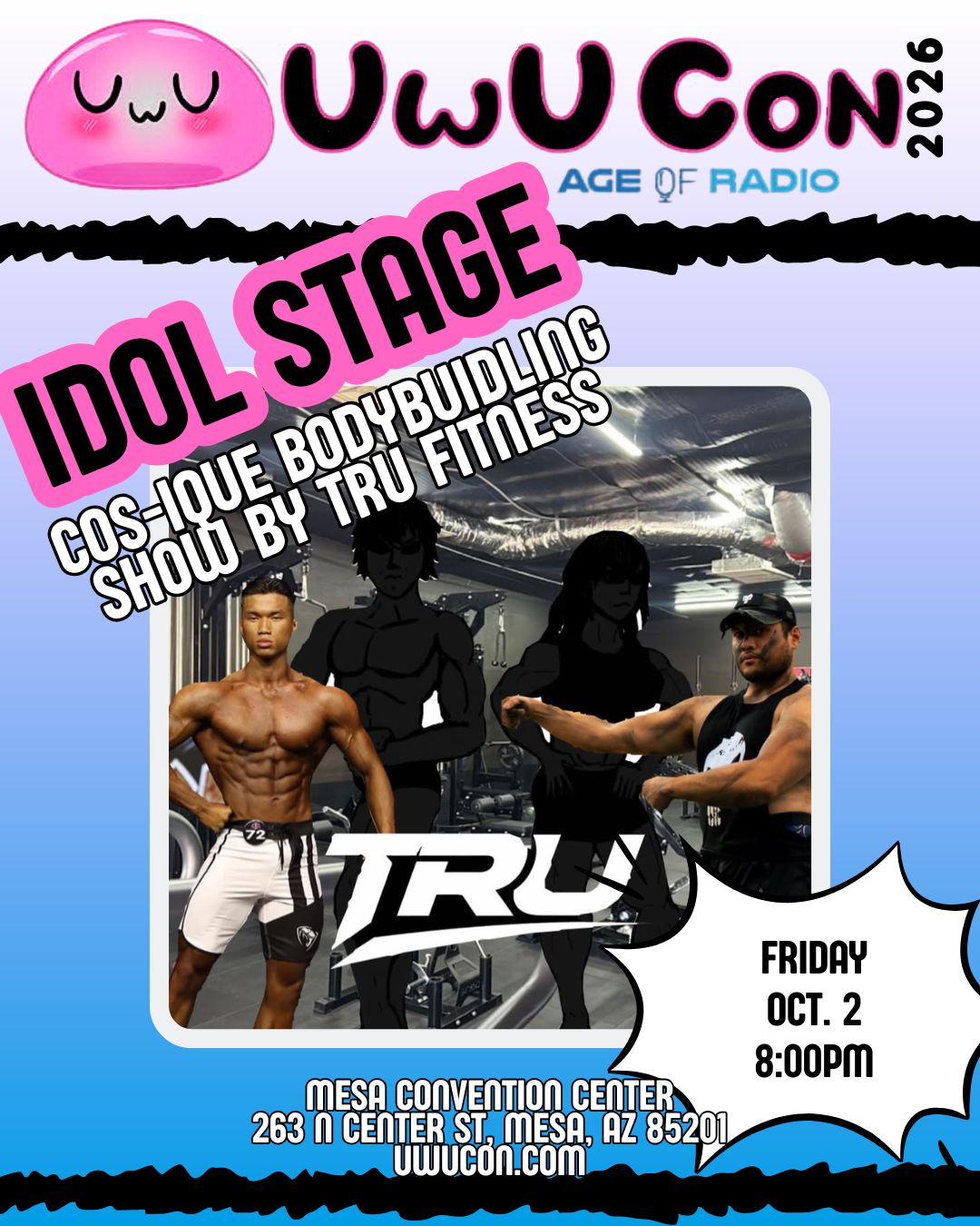 8 PM – Cos-Ique Body Building Show