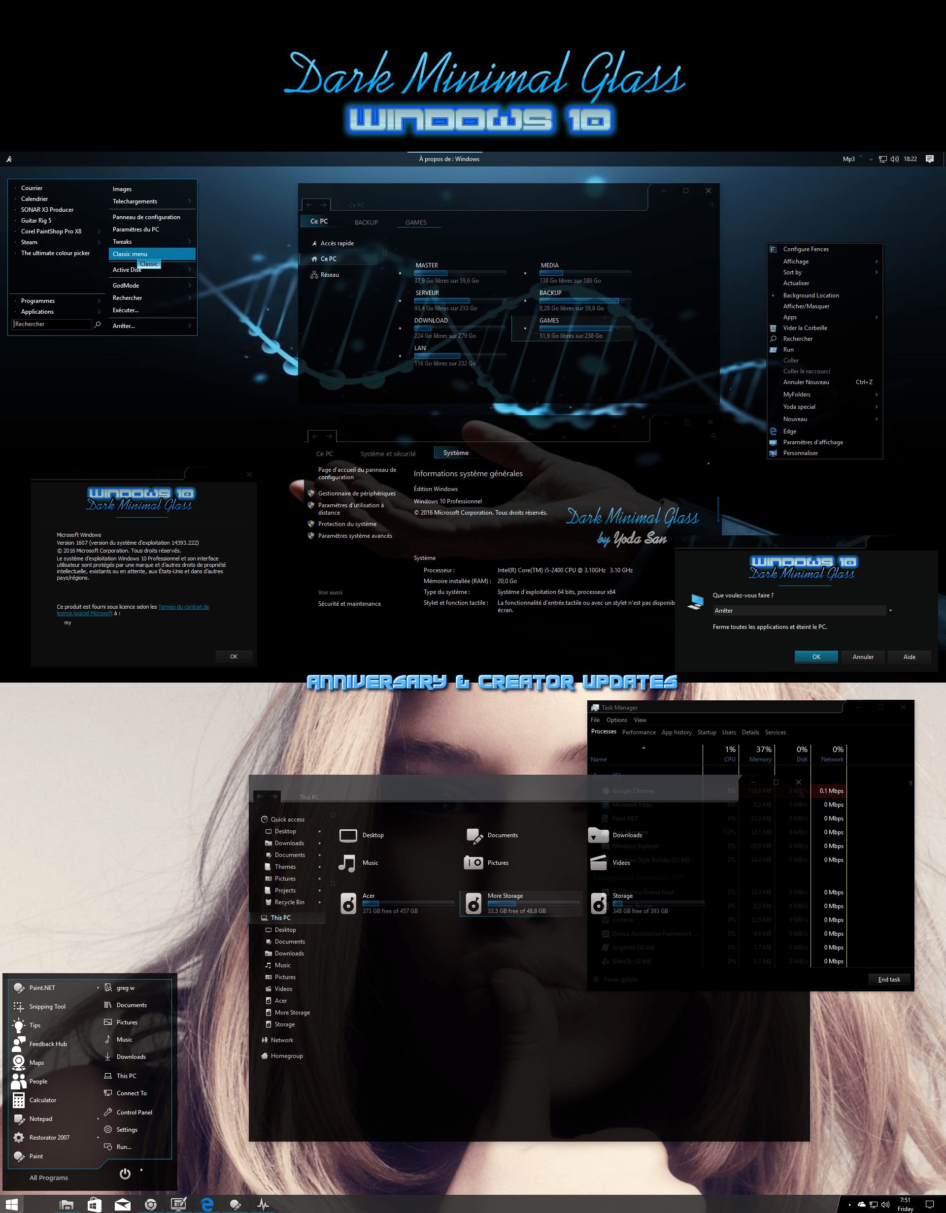Windows 10 black glass theme download maketk
