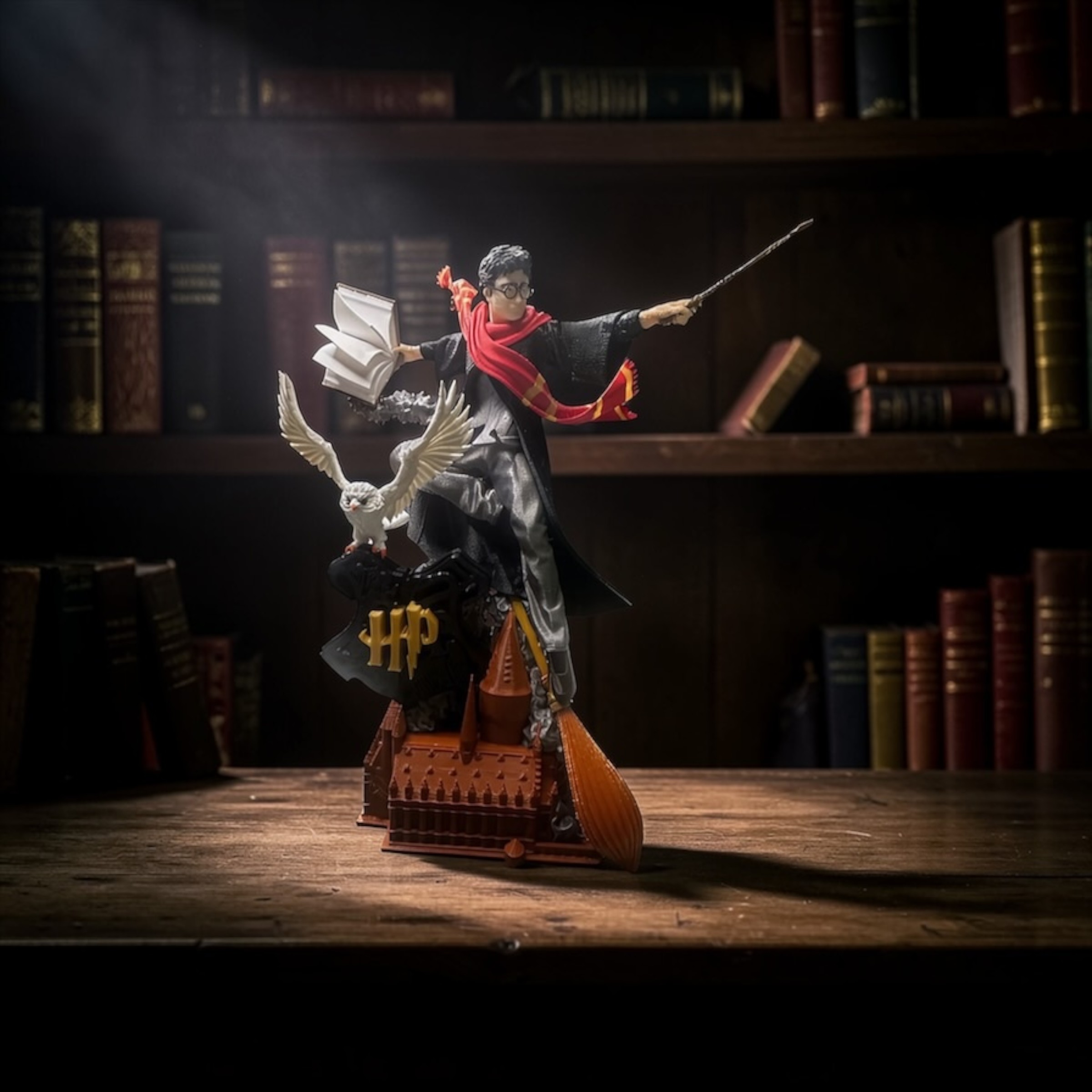 Harry Potter Hedwig Ve Hogwarts Şatosu Temalı Figür (25 Cm)