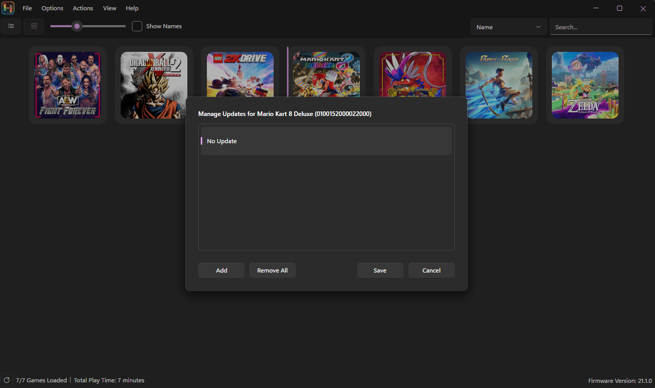 Game Updates on Ryujinx