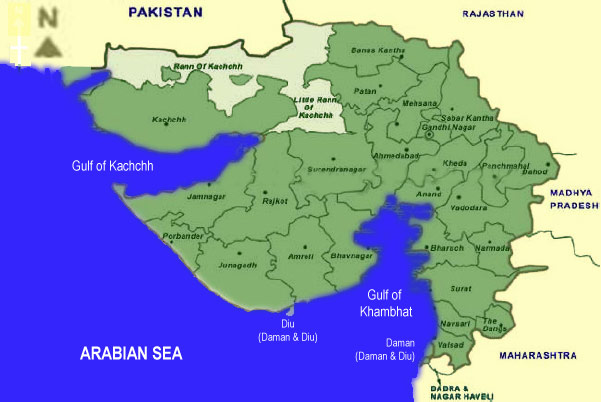 Kathiawar Peninsula Gujaratmap2 