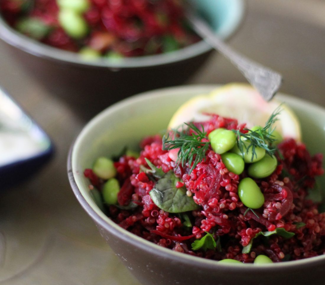 Warm beetroot & quinoa tabbouleh — v30